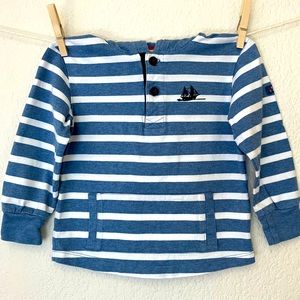 Batela Nautical Size 3 Long Sleeve Striped Boys Girls Shirt